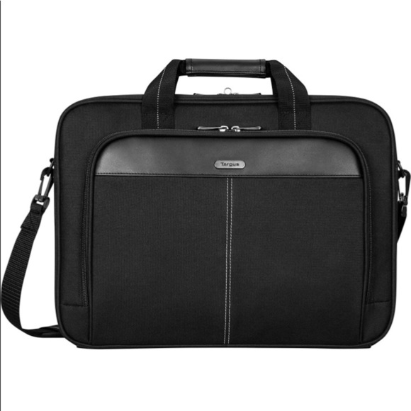 Targus Classic Slim 15.6” Black Padded Briefcase/Laptop Bag